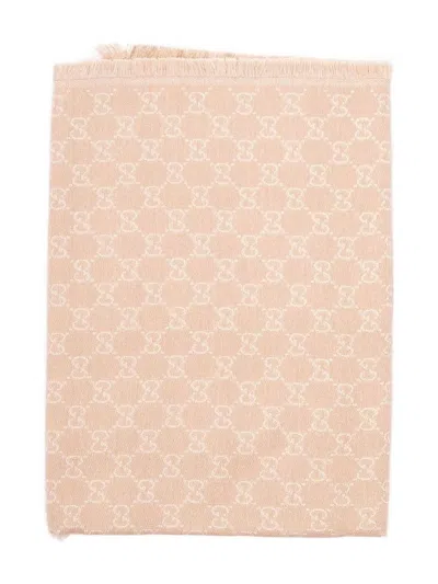 Gucci Gg Jacquard Fringed Rectangle Shawl In Multi