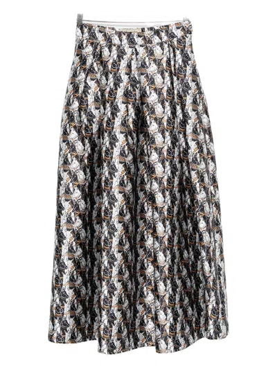 Alessandro Enriquez Printed Long Skirt In Multi