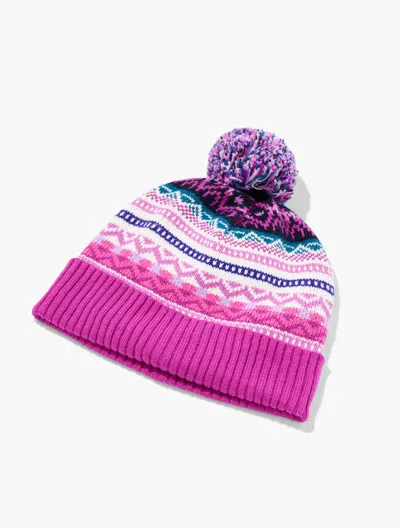 Talbots Float Fair Isle Beanie - Indigo - 001  In Purple