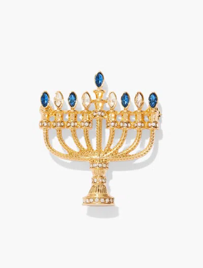 Talbots Menorah Brooch - Gold - 001  In Gold