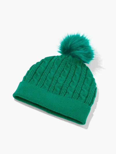 Talbots Soft Cable Knit Beanie - Lush Green - 001  In Green