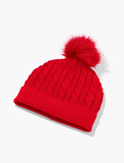 Talbots Soft Cable Knit Beanie - Red - 001  In Red