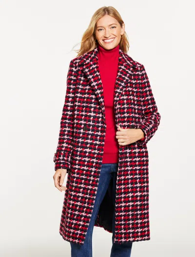 Talbots Plus Petite - Sugarplum Tweed Coat - Blue - X  In Multi