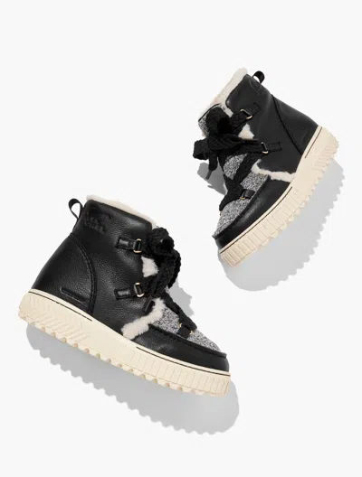 Sorel Womens Ona Ave Alpine Waterproof Black Chalk Boots