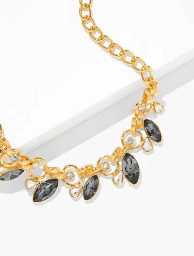 Talbots Chain & Stone Statement Necklace - Crystal Grey - 001