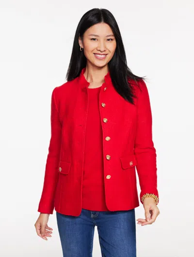 Talbots Plus Petite - Berkshire Wool Officer Jacket - Red - 16  In Red