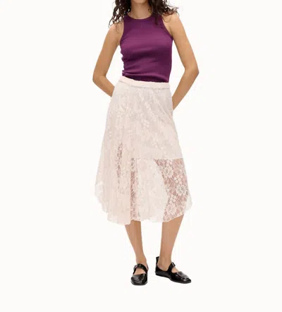 Baum Und Pferdgarten Selmo Floral-lace Midi Skirt In Neutral