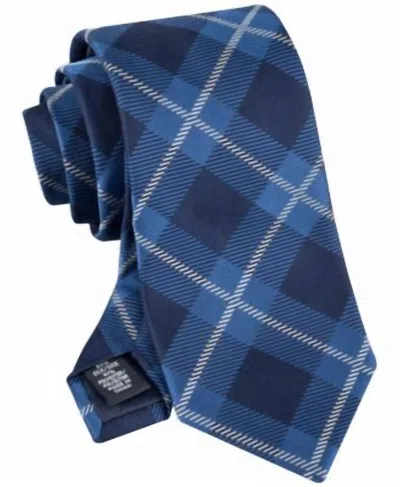 Tommy Hilfiger Men's Windowpane Tie In Navy/white In Blue