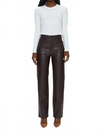 Pistola Cassie Super High Rise Straight Leg In Coffee Bean In Brown