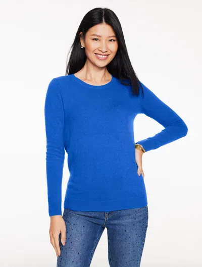 Talbots Plus Size - Cashmere Crewneck Sweater - Blue Majesty - 3x  In Blue