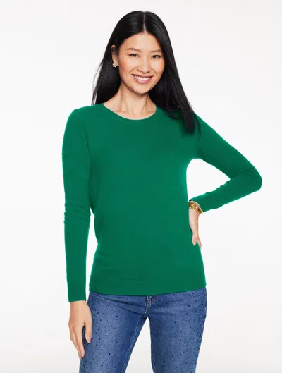 Talbots Plus Size - Cashmere Crewneck Sweater - Lush Green - 3x  In Green