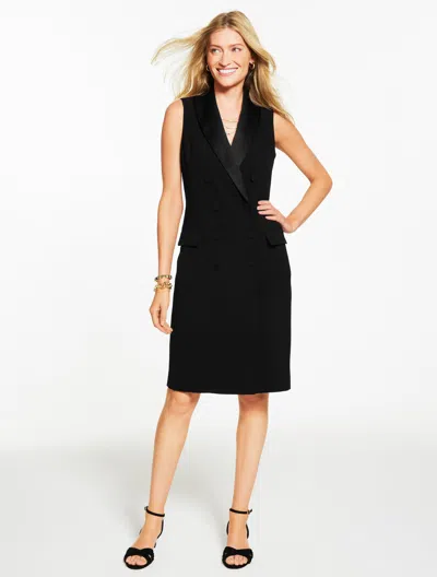 Talbots Plus Petite - Polished Crepe Blazer Dress - Black - 16  In Black