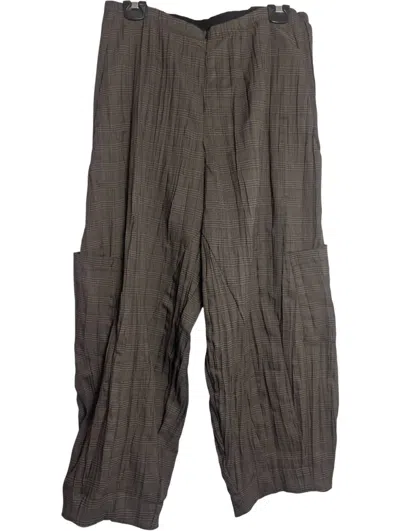 Porto Women's Wide Leg Pants In Digby Plaid In Brown