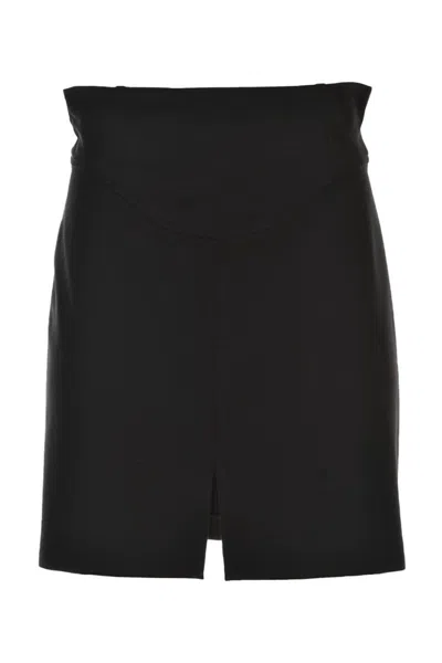 Pinko Black Mini Skirt In Black
