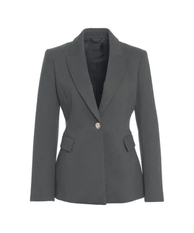 Liu •jo Tailored Grey Blazer With Notched Lapels In Gray