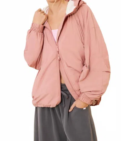 Free People Explore More Fleece Jacket In Petal Pink In Pink