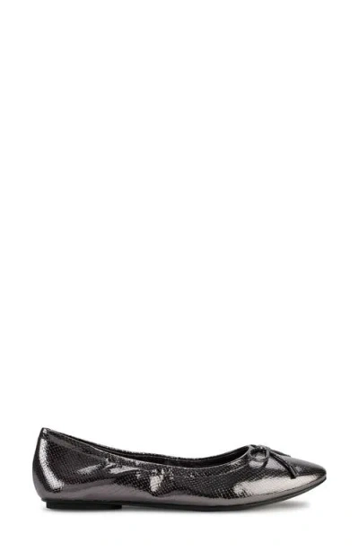 Karl Lagerfeld Women's Velma Almond Toe Ballet Flats In Gray