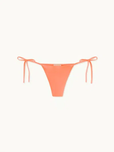 Asta Resort Women's Mia String Bikini Bottom In Tangerine In Orange
