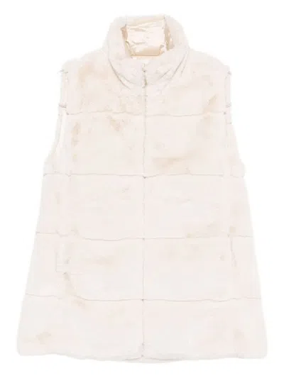 Save The Duck Reversible Beige Jacket With High Collar In Neutral