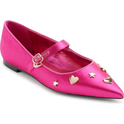 Karl Lagerfeld Women's Veyda Mary Jane Pointed Toe Flats In Pink