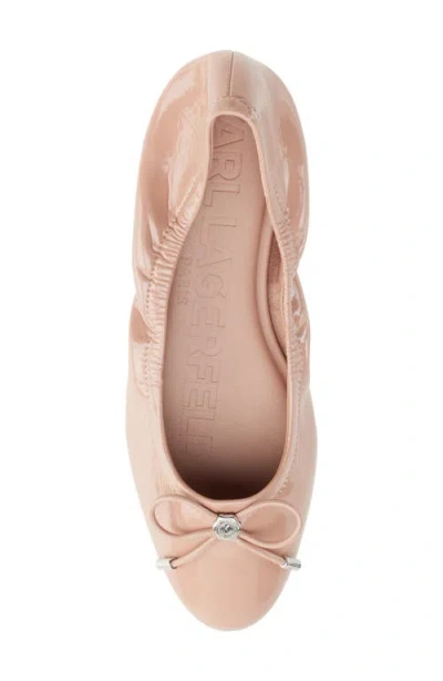 Karl Lagerfeld Women's Velma Almond Toe Ballet Flats In Pink