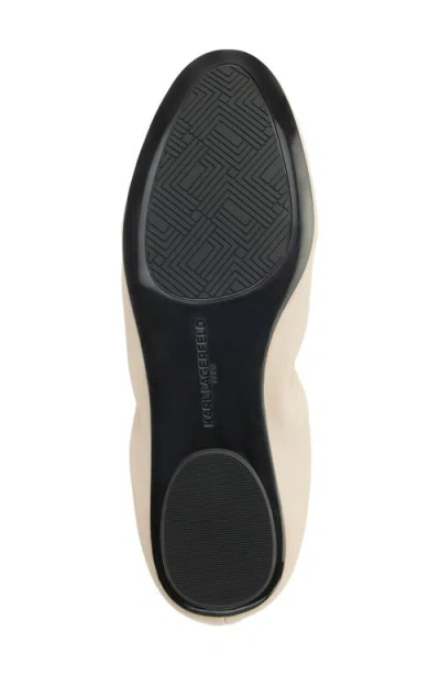 Karl Lagerfeld Paris Velma Metallic Ballet Flat In Neutral