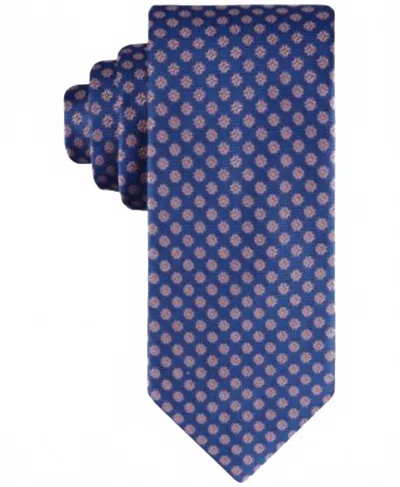 Tommy Hilfiger Men's Floral Medallion Tie In Navy/pink In Blue