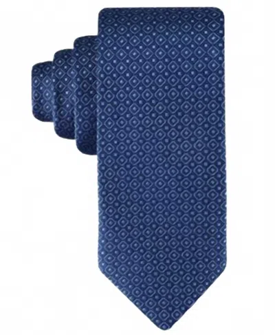 Tommy Hilfiger Men's Classic Double-square Me Tie In Navy Blue In Blue