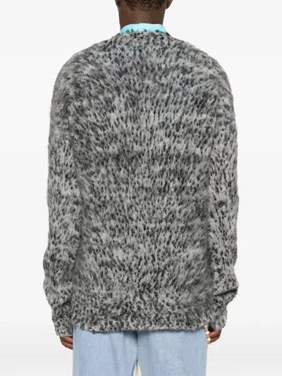 Marni Alpaca Wool-blend Cardigan In Gray