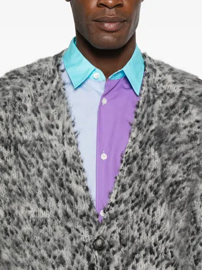 Marni Alpaca Wool-blend Cardigan In Gray