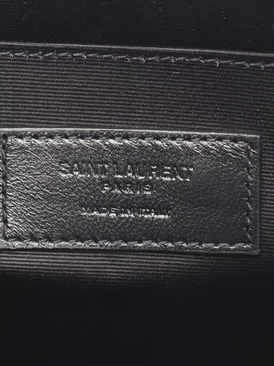 Pre-owned Saint Laurent 2020s Zip Leather Clutch Bag In Black