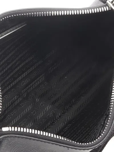 Pre-owned Prada 2020s Saffiano Leather Shoulder Bag In Black