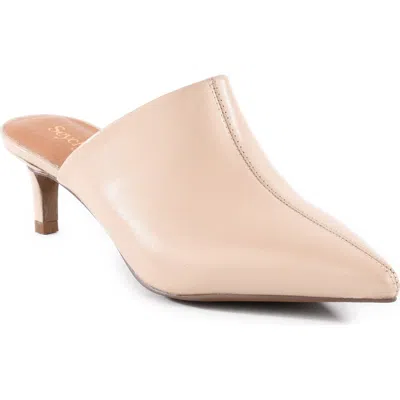 Seychelles Obsession Pointed Toe Kitten Heel Mule In Neutral