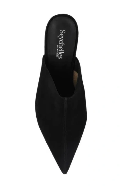 Seychelles Obsession Pointed Toe Kitten Heel Mule In Black