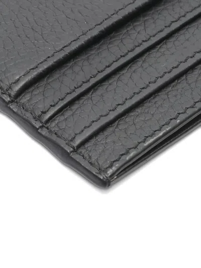 Pre-owned Dior Cd Icon 粒面皮质卡夹（2010年代典藏款） In Black