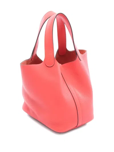 Pre-owned Hermes 2018 Picotin Lock Pm Handbag In Pink