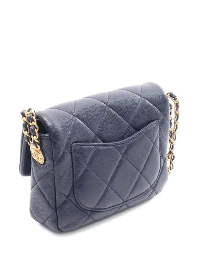 Pre-owned Chanel 2021s Matelassé Mini Bag In Blue