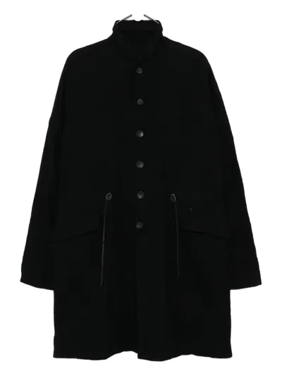 The Viridi-anne Embroidered Twil Coat In Black