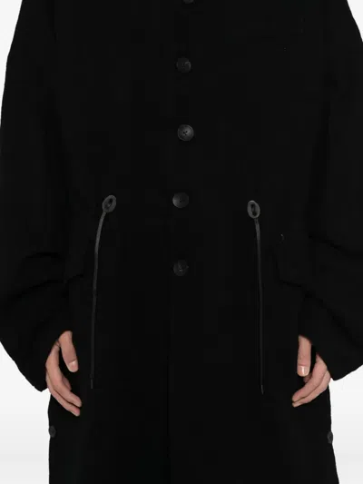 The Viridi-anne Embroidered Twil Coat In Black
