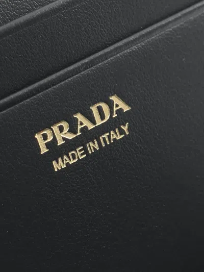 Pre-owned Prada 2010-2025 Saffiano Card Holder In Black