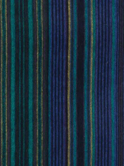 Paul Smith Striped Scarf In Blue