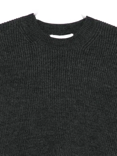 Tibi Ribbed-knit Jumper In Gray