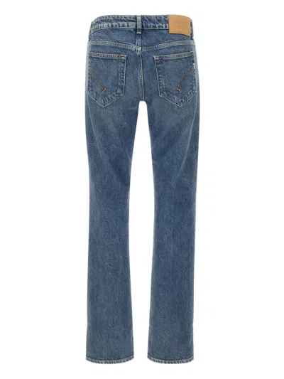 Dondup Five-pocket Logo Jeans In Blue