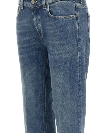 Dondup Five-pocket Logo Jeans In Blue