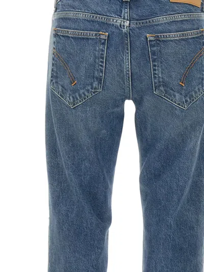 Dondup Five-pocket Logo Jeans In Blue