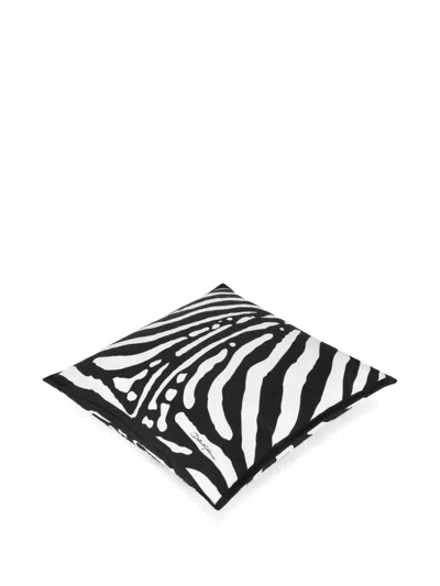 Dolce & Gabbana Velvet Cushion Medium Multicolor Unisex Onesize In Black