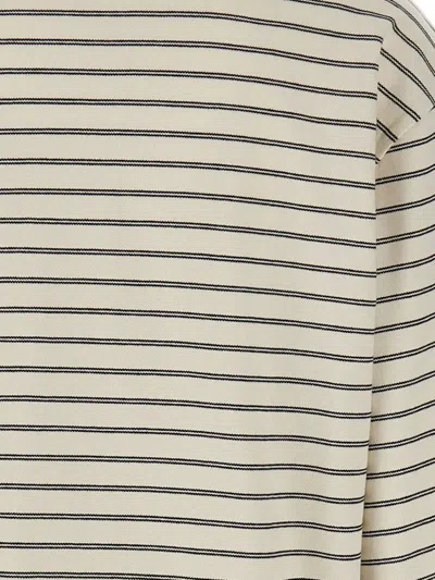 Rotate Birger Christensen Striped Long-sleeve Polo In Neutral