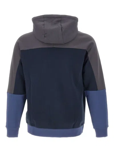 Ea7 Colour-block Hoodie In Blue
