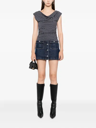 Reformation Aletta Top In Blue