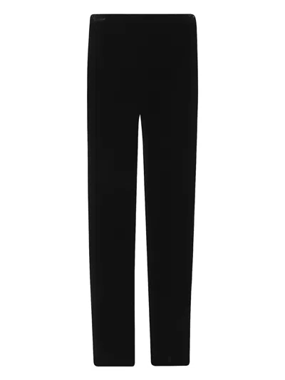 Alexander Mcqueen Velvet Trousers In Black